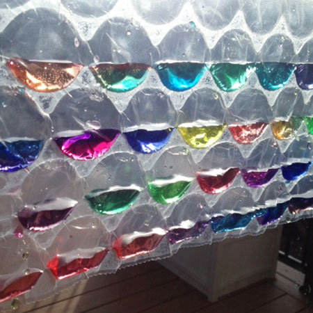 Stained Glass Color Mixing with Bubble Wrap | Steve Spangler Science