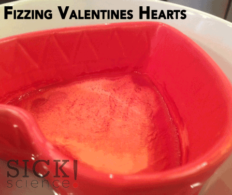Fizzing Baking Soda and Vinegar Valentines Hearts | Sick Science Steve Spangler Science