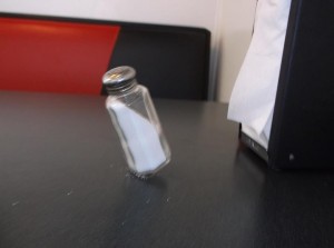 salt shaker, grain of salt