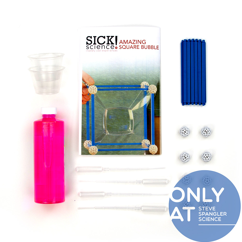 Amazing Square Bubble Sick Science Kit! (Isn't the color of the bubble concentrate amazing, too?) 