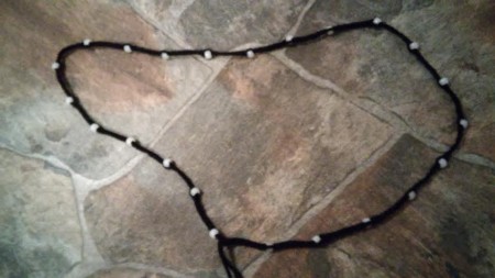 UV bead crocheted loop