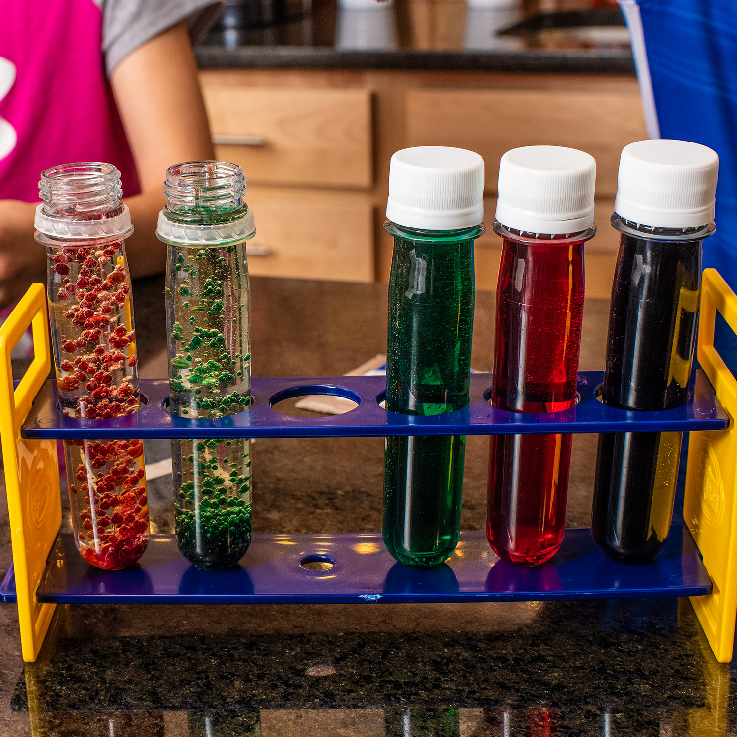 Baby Soda Bottles Test Tubes & Rack