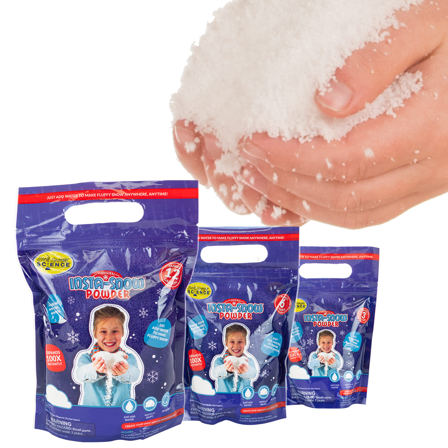 Will Make About 80 Cups of Fluffy Instantly Snow Instant Snow Powder 20 Packs 