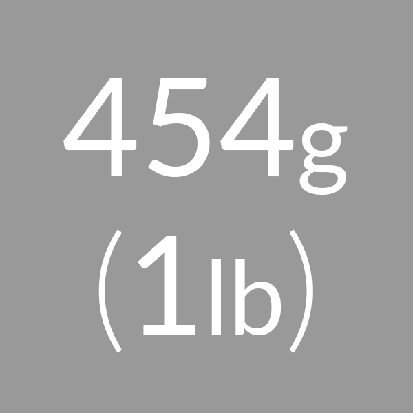 454g (1lb)